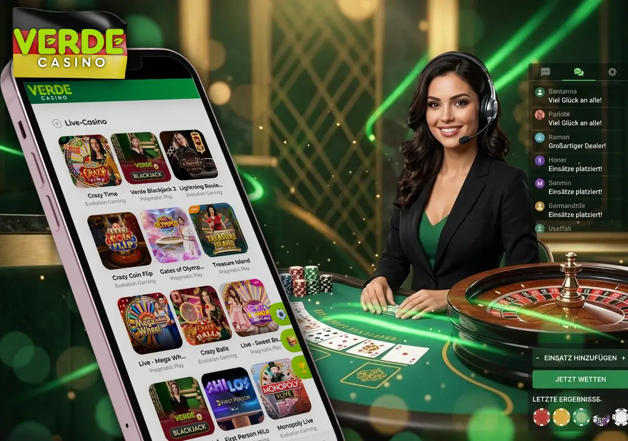 Live Dealer Spiele und echte Casino Atmosphäre im Stream.